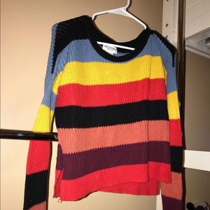 Striped rainbow sweater
